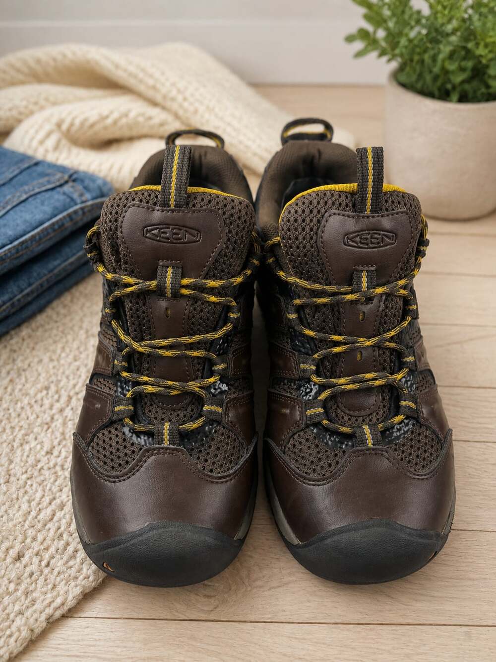 Keen Targhee II Brown Leather Hiking Trail Shoes Men’s Size 9 Outdoor